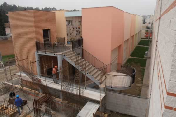 Realizzazione dei colombari serie 54 nel Cimitero Tavernelle Ancona